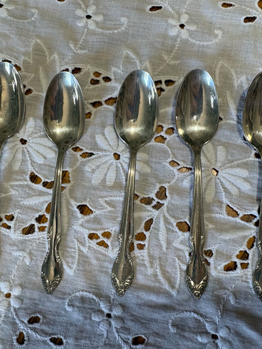 W. Rogers Sterling Silver plated tea espresso spoons- Set of 5